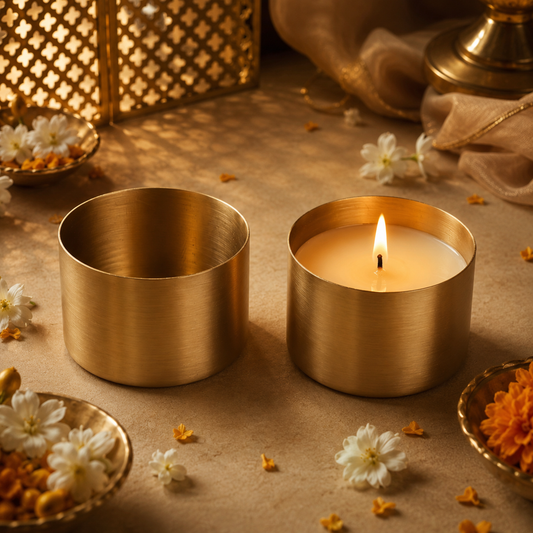 Luxury Gold Metal Urli Candle Bowl PM421
