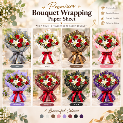Bouquet Wrapping  Sheet Plain Colour – (20 Sheet) | PKG-PM426