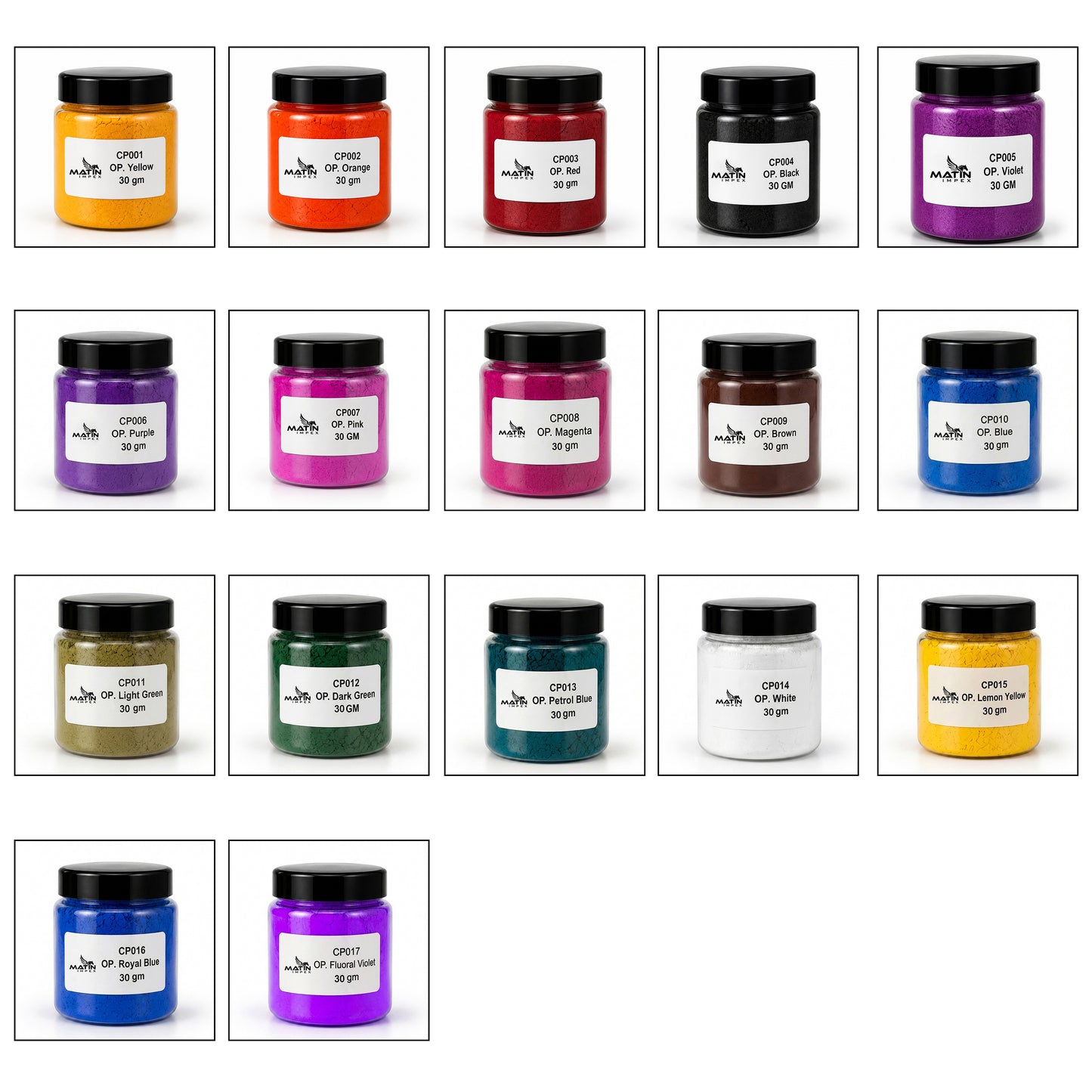 Candle Colors (Powder) CP001-CP017