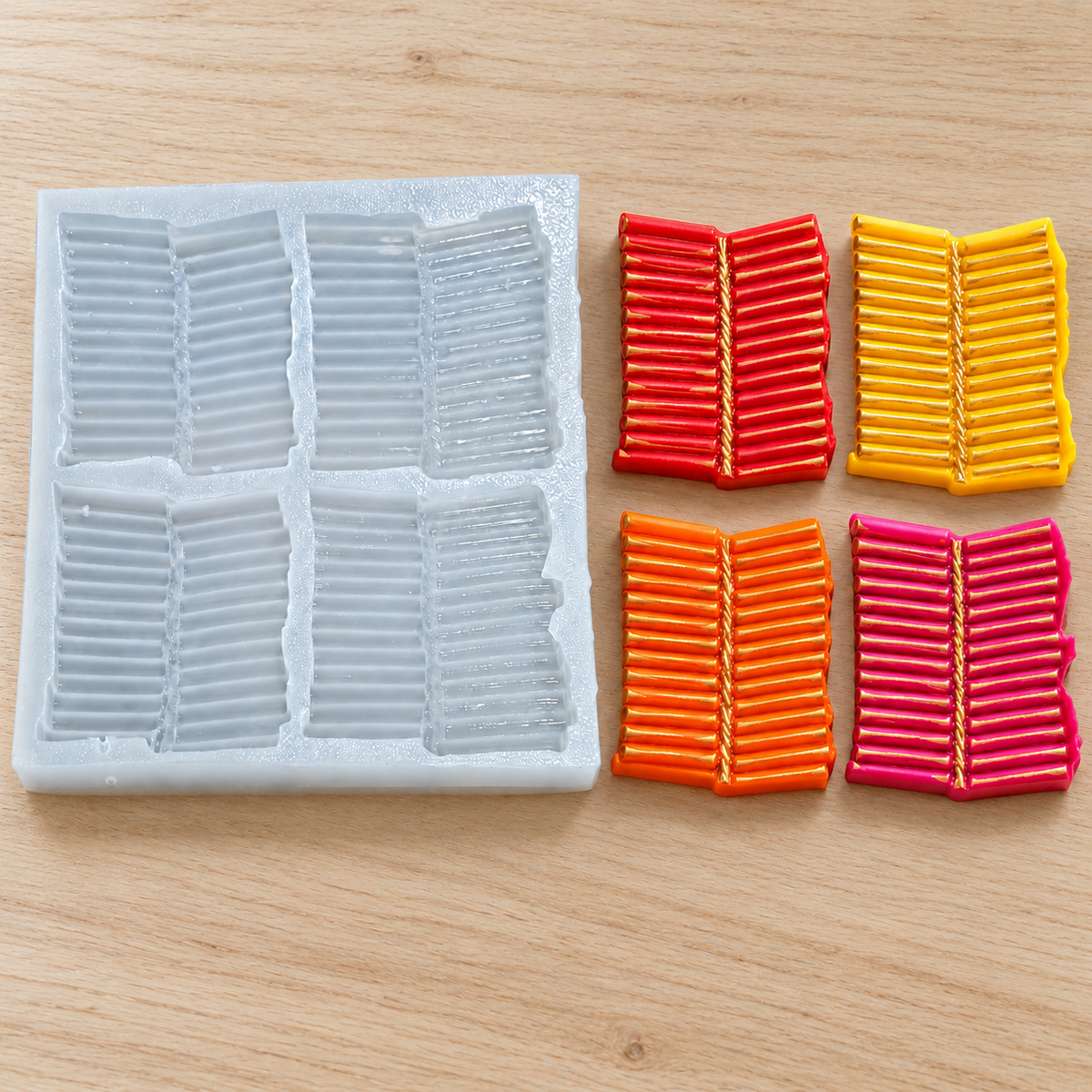 4 Cavity Diwali Firecracker Ladi Shape Silicone Mold | MLD-CFM510