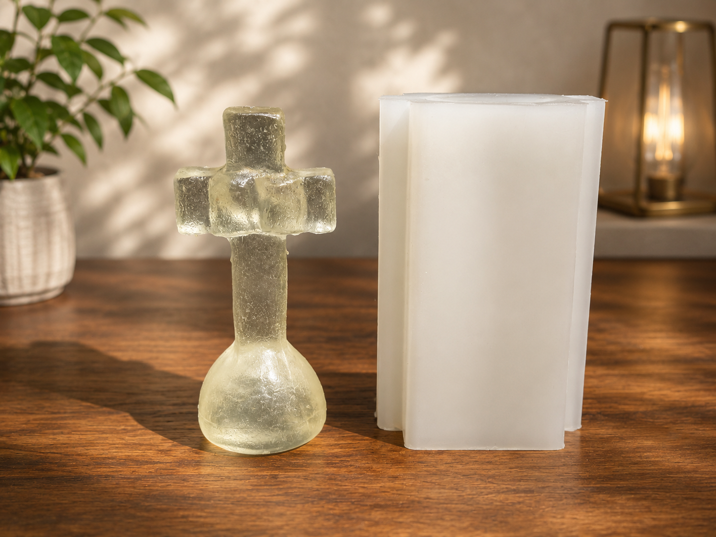 Cross Altar Candle Silicone Mold