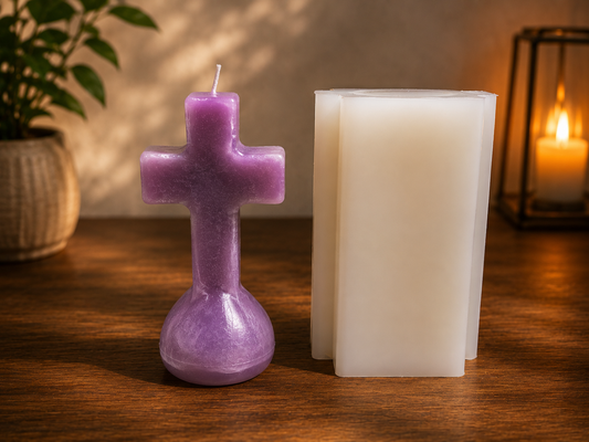 Cross Altar Candle Silicone Mold