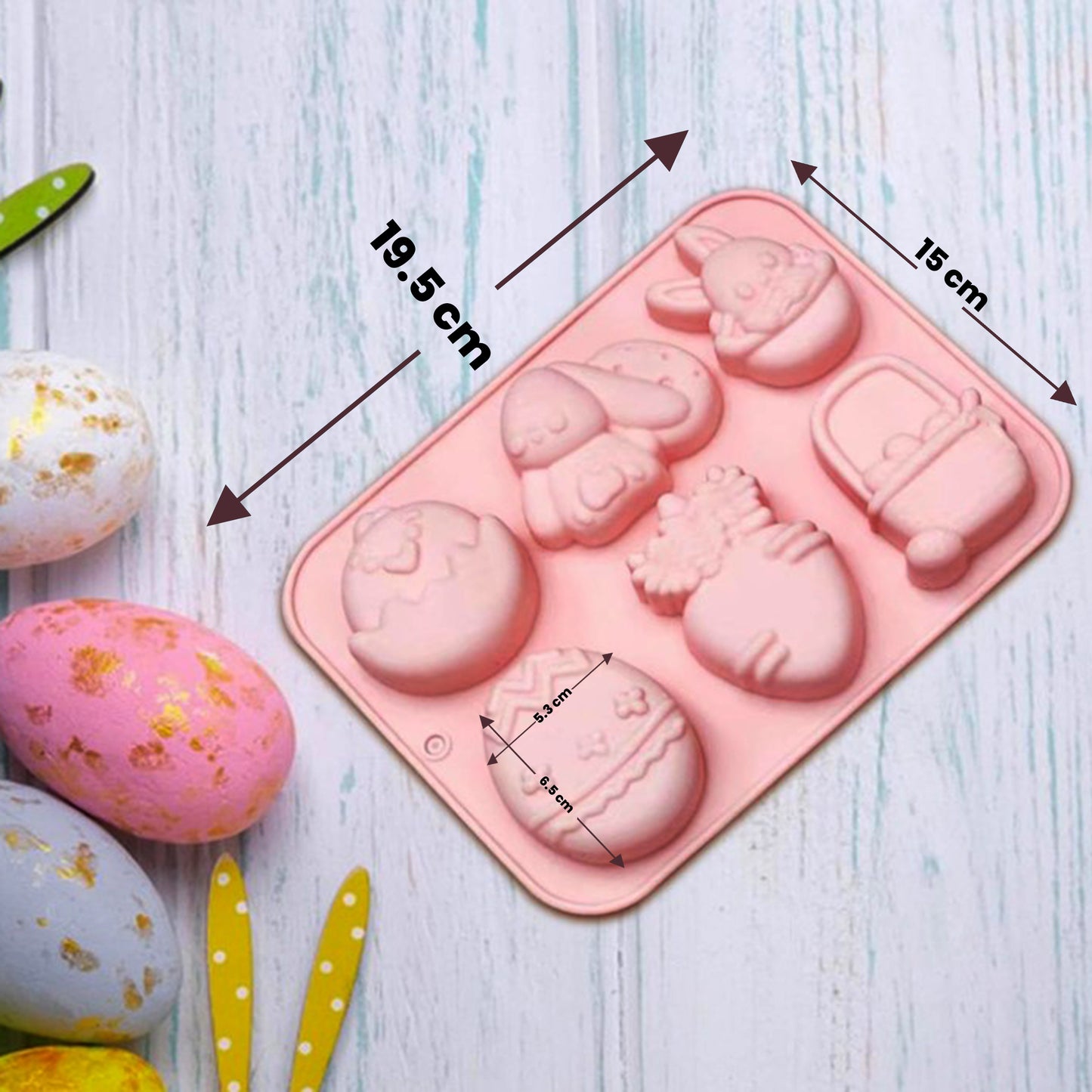 Cute Easter Bunny & Egg Silicone Mold for Candle, Soap & Resin Art | SSM282