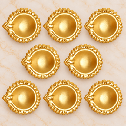 Decorative Metal Diya ( Set Of 10 Pcs)