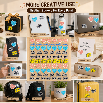UV Transfer Sticker Sheet – Hey Bro & Brother Sticker | UV023