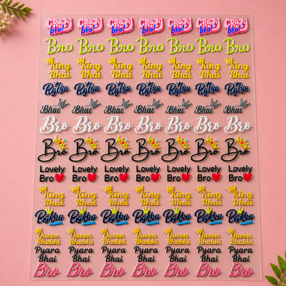 UV Transfer Sticker Sheet – King Bhai & Bro 3D Stickers | UV024