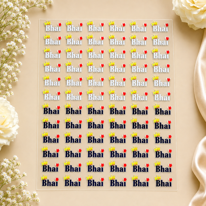 UV Transfer Sticker Sheet – Bhai Love Crown Stickers | UV027
