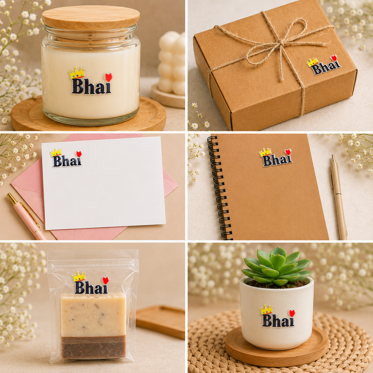UV Transfer Sticker Sheet – Bhai Love Crown Stickers | UV027