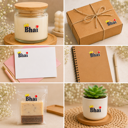 UV Transfer Sticker Sheet – Bhai Love Crown Stickers | UV027