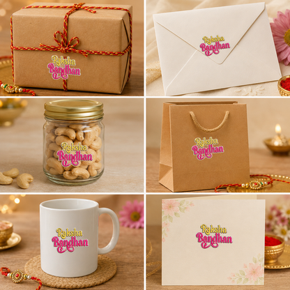UV Transfer Sticker Sheet – Raksha Bandhan Hindi & English Stickers