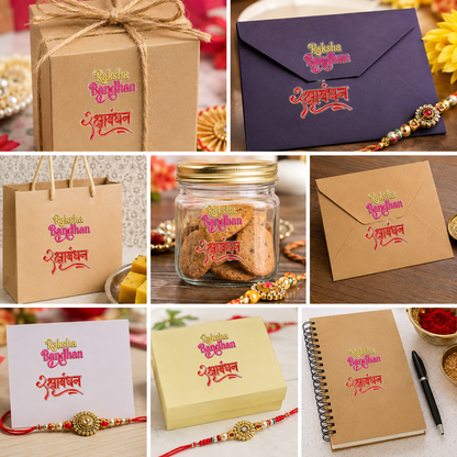 UV Transfer Sticker Sheet – Raksha Bandhan Hindi & English Stickers
