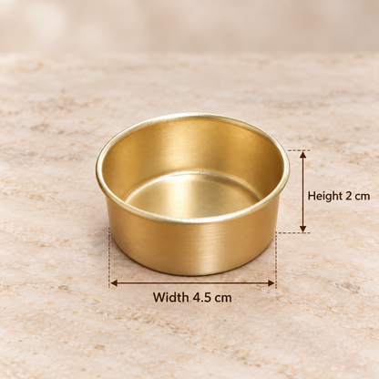 Gold Finish T-Light Metal Urli | HOM-WCT036