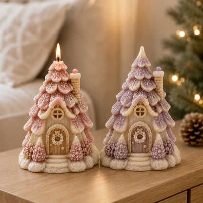 Enchanted Christmas Tree Cottage Silicone Mold | WCM971