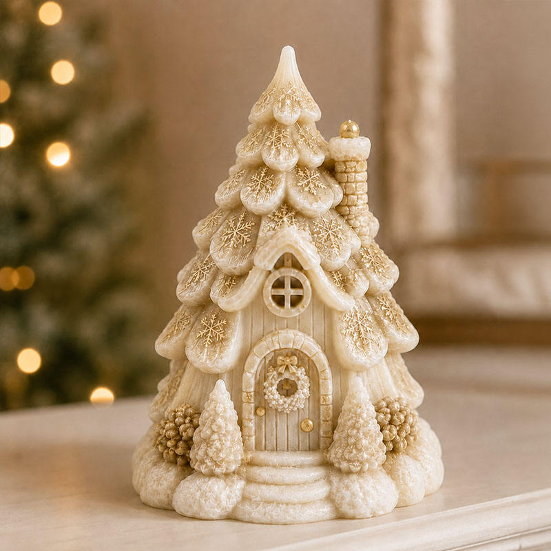 Enchanted Christmas Tree Cottage Silicone Mold | WCM971