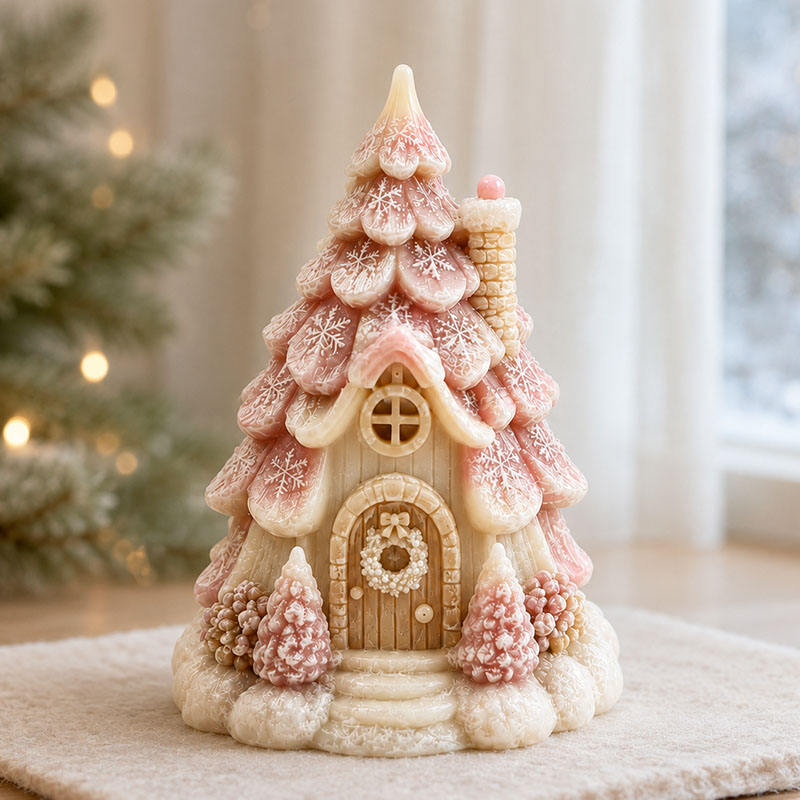 Enchanted Christmas Tree Cottage Silicone Mold | WCM971