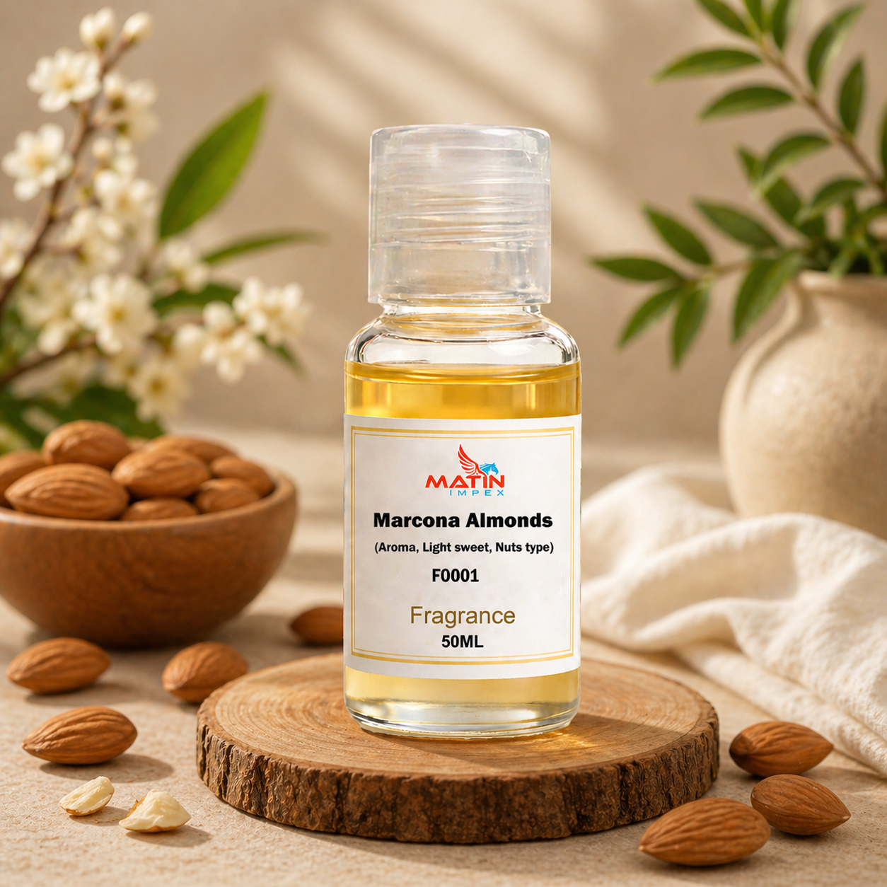 Marcona Almonds (Aroma, Light sweet, Nuts type) Fragrance FO001