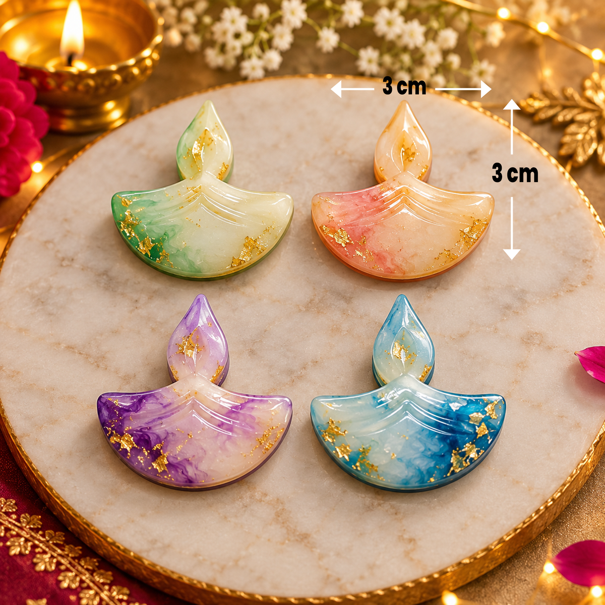 4 Cavity Diya Shape Silicone Mold | MLD-CFM504[own] – MATIN IMPEX