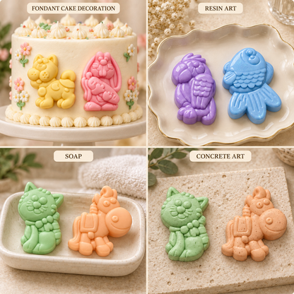 Cute Animal Silicone Mold – 12 Cavity | MLD-SSM352