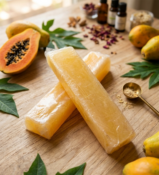 Papaya Transparent Solid Premium Soap Base SPB004