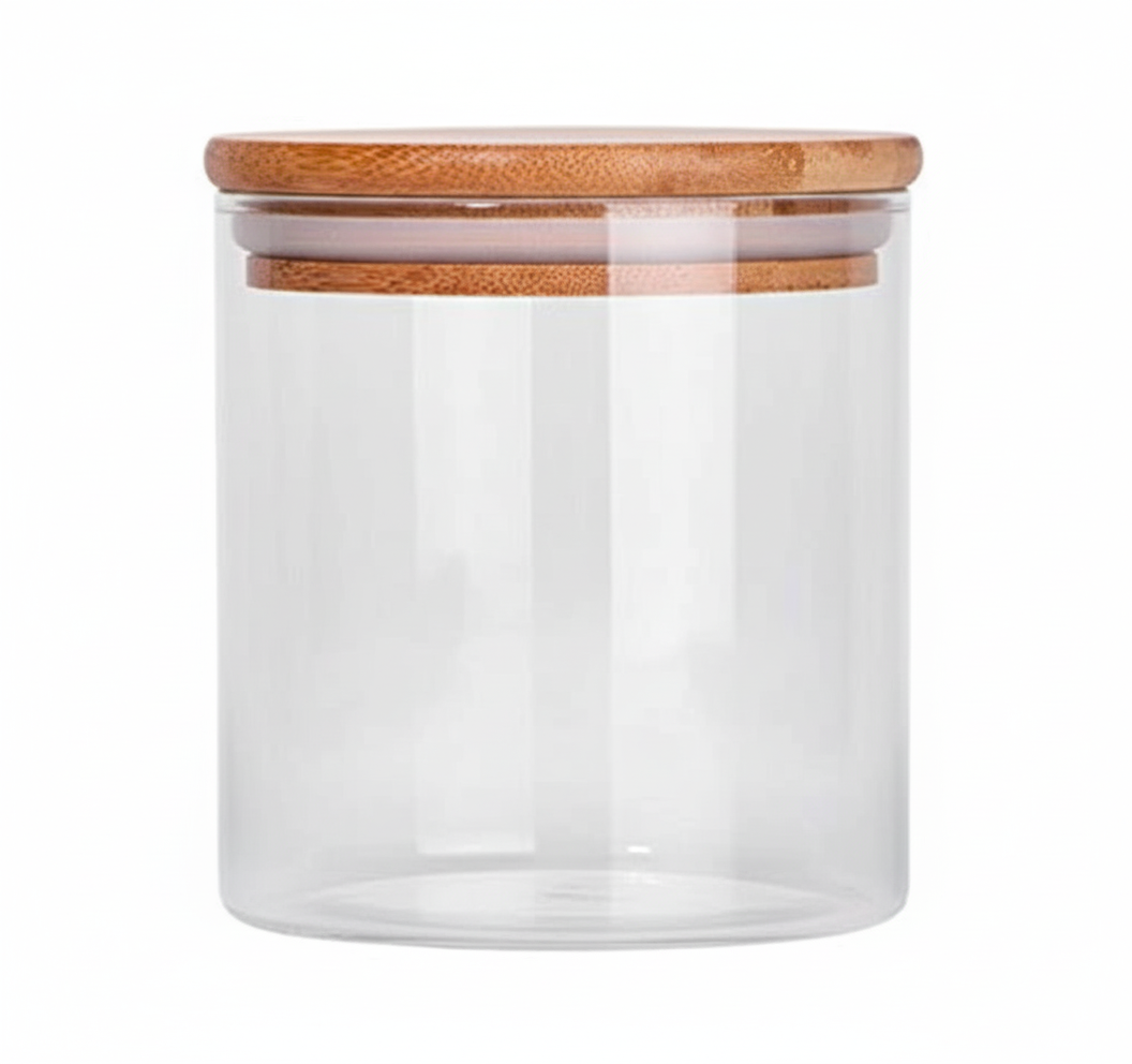 500ml Wooden Lid Borosil Jars PM376