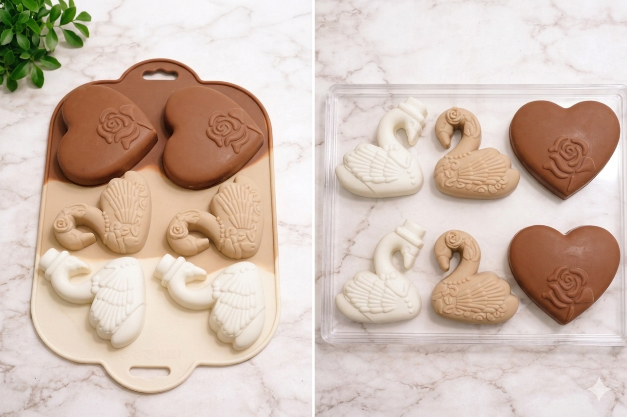 Swan & Heart Shape Silicone Mold | SSM280