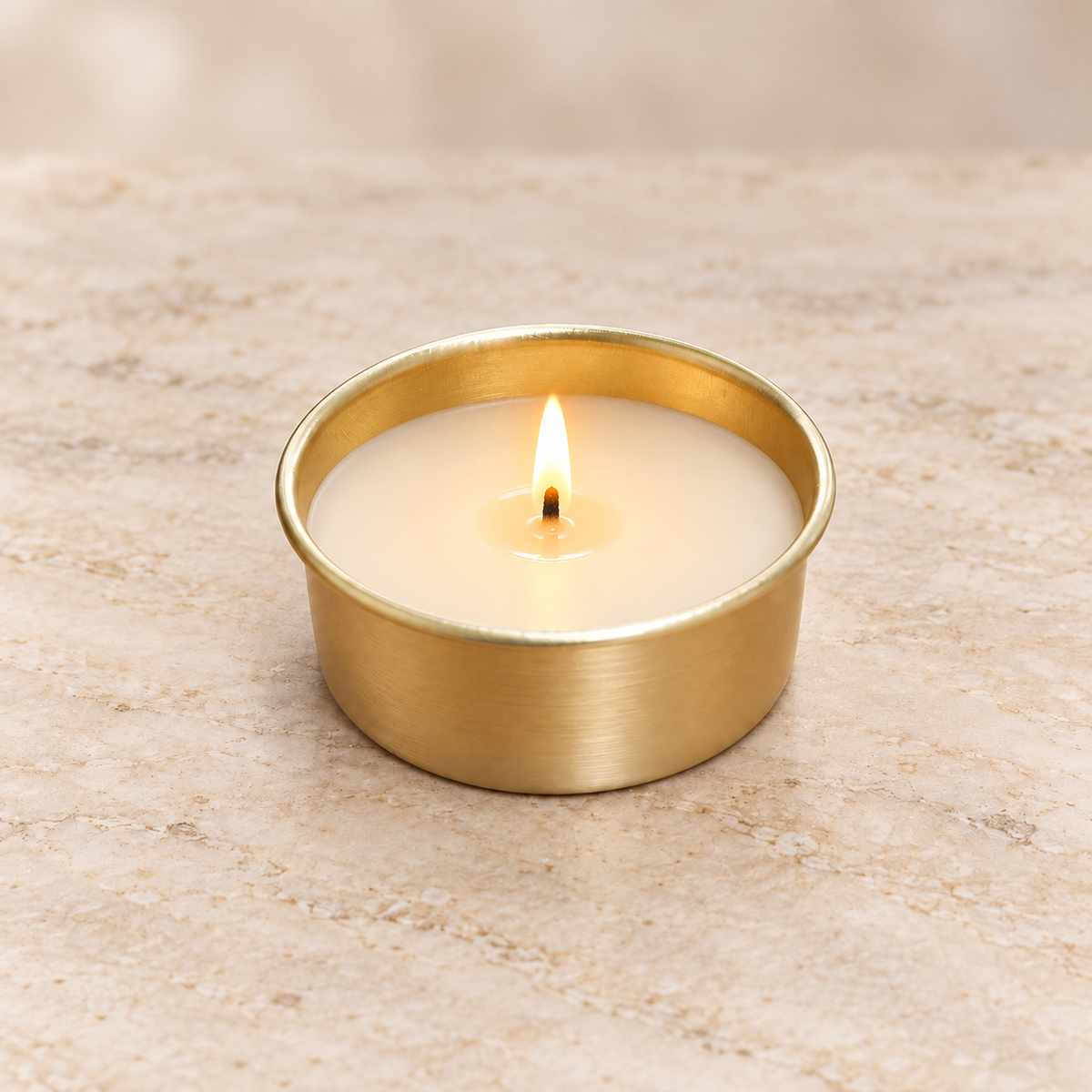 Gold Finish T-Light Metal Urli | HOM-WCT036