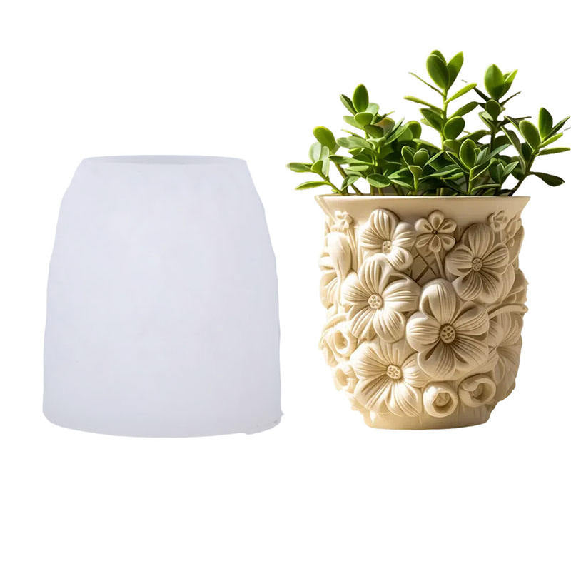 FLORAL PLANTER Jar Mold ARM446