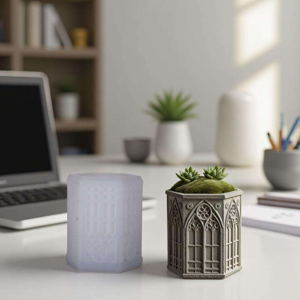 Rose Window Cachepot PLanter ARM437