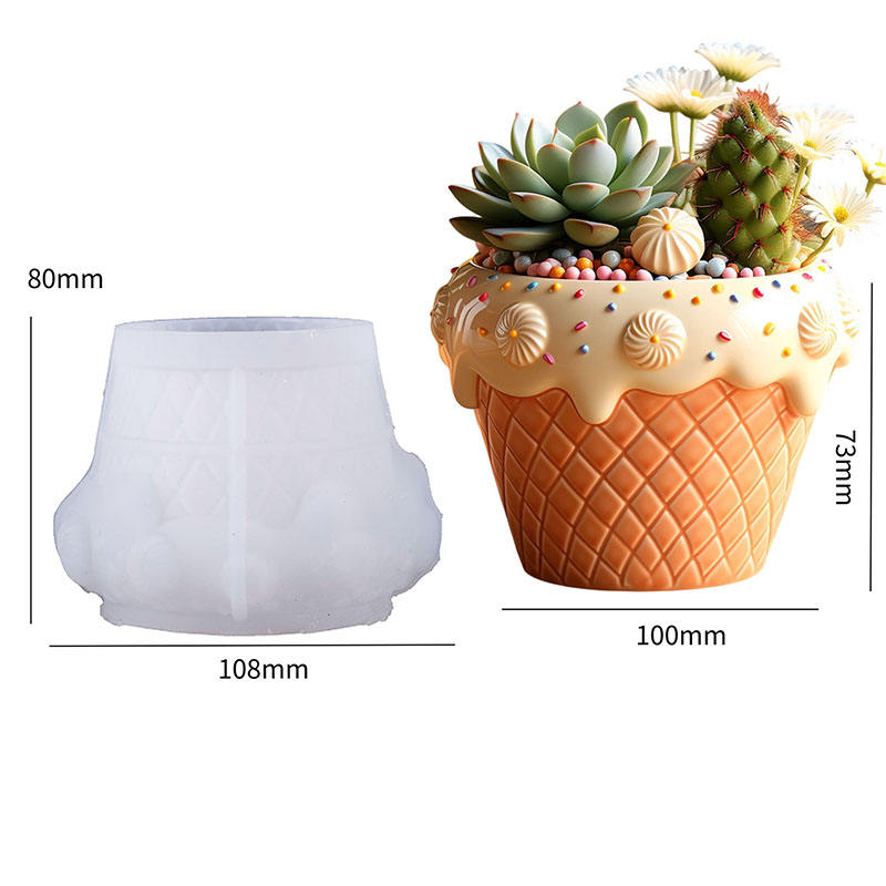 Icecream cone planter Jar Mold ARM457