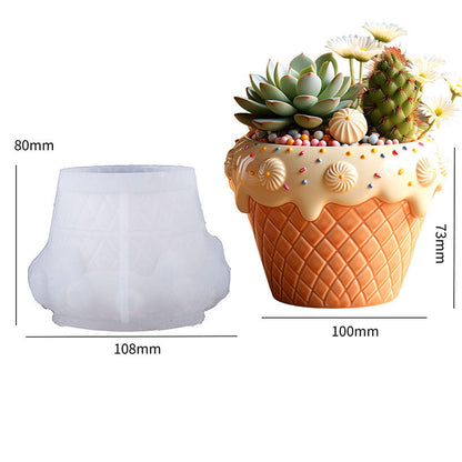 Icecream cone planter Jar Mold ARM457