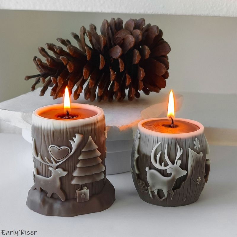 Christmas Reindeer cylinder Mold WCM748