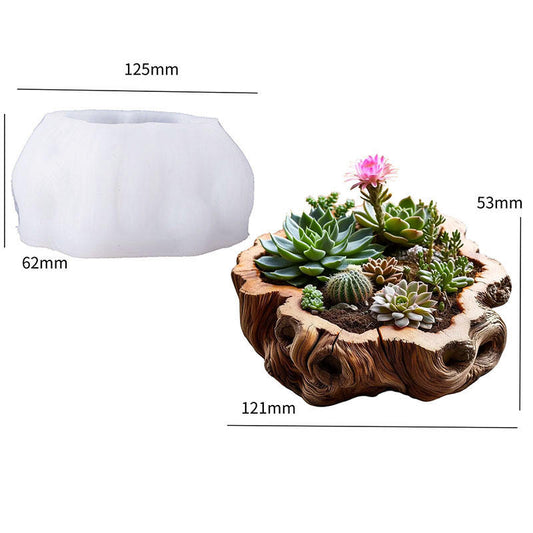 Driftwood Planter Jar Mold ARM452