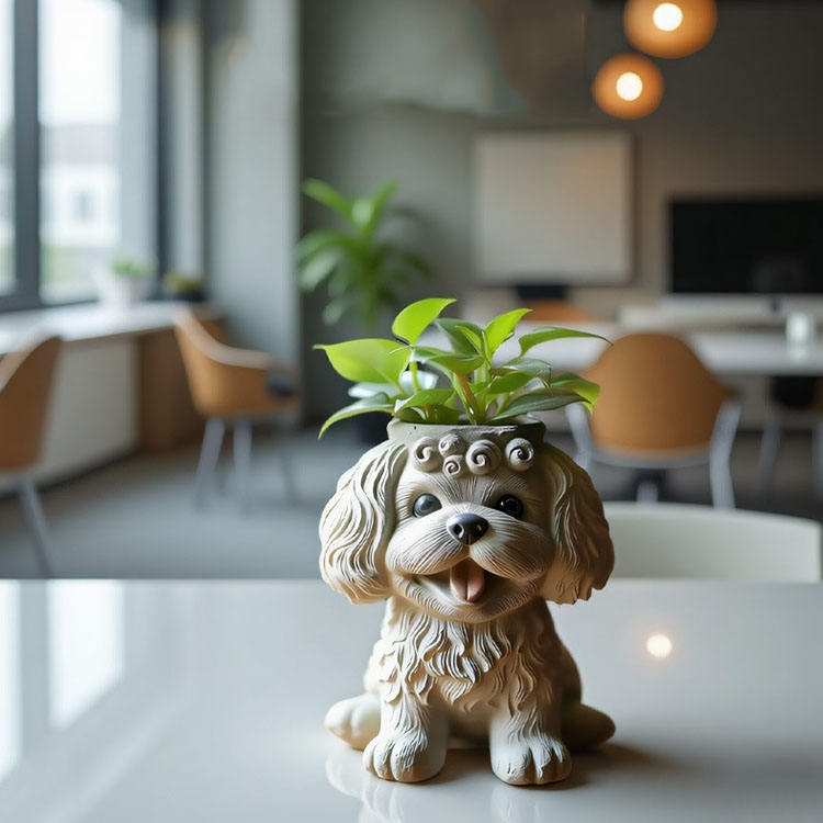 Teddy Dog Vase Jar Mold ARM451