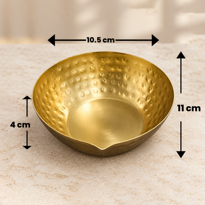 Golden Hammered Decorative Urli Bowl | HOM-WCT039