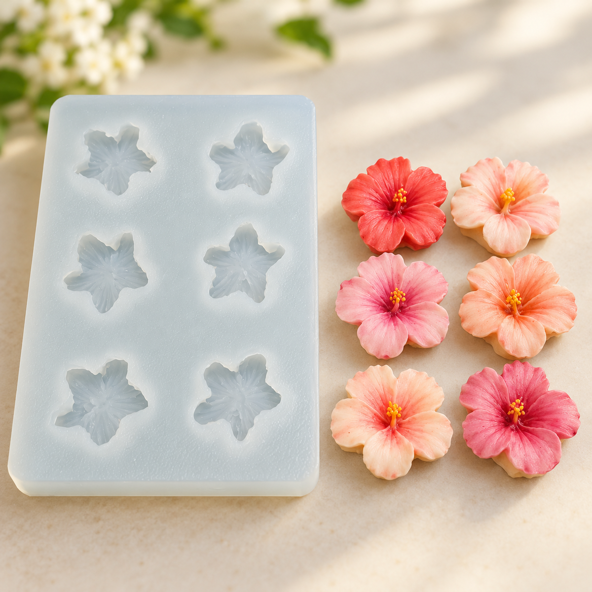 Mini Hibiscus Flower Silicone Mold | MLD-CFM506[own]