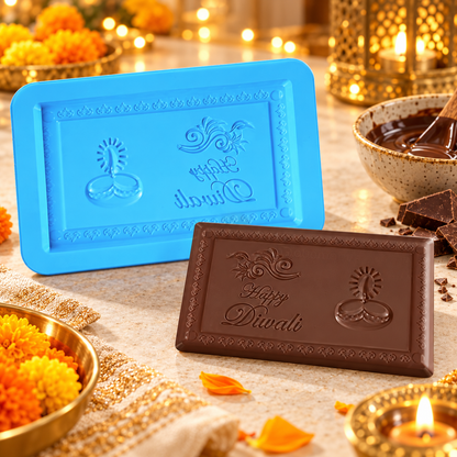 Diya Happy Diwali Chocolate Bar Silicone Mold | MLD- CFM498