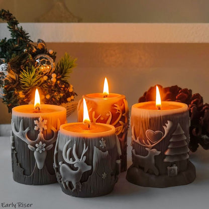 Christmas Reindeer cylinder Mold WCM748