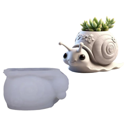 Snail Silicon Planter Jar Mold ARM442