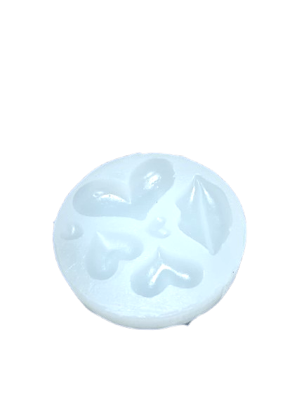 Clear plastic mold on a white background