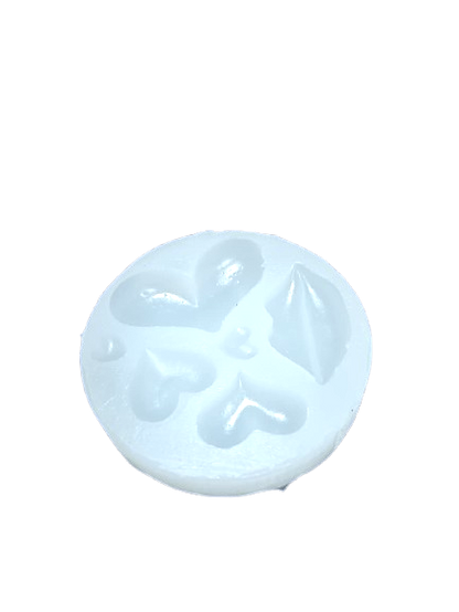 Clear plastic mold on a white background