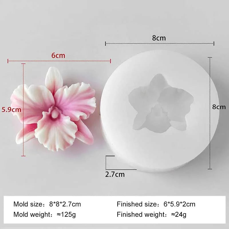 3D Orchid Flower Fondant Mould l CFM406