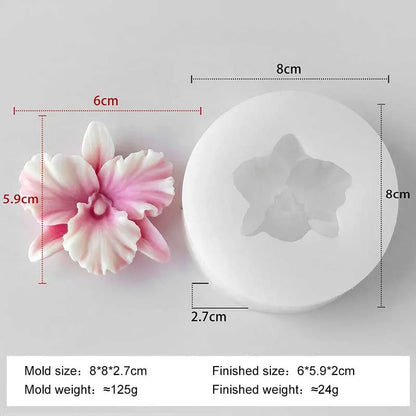 3D Orchid Flower Fondant Mould l CFM406