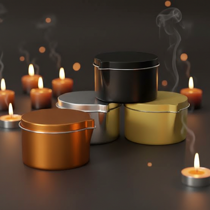 Beaker jar/Massage Metal Candle Tin Jar with Lid | PM422