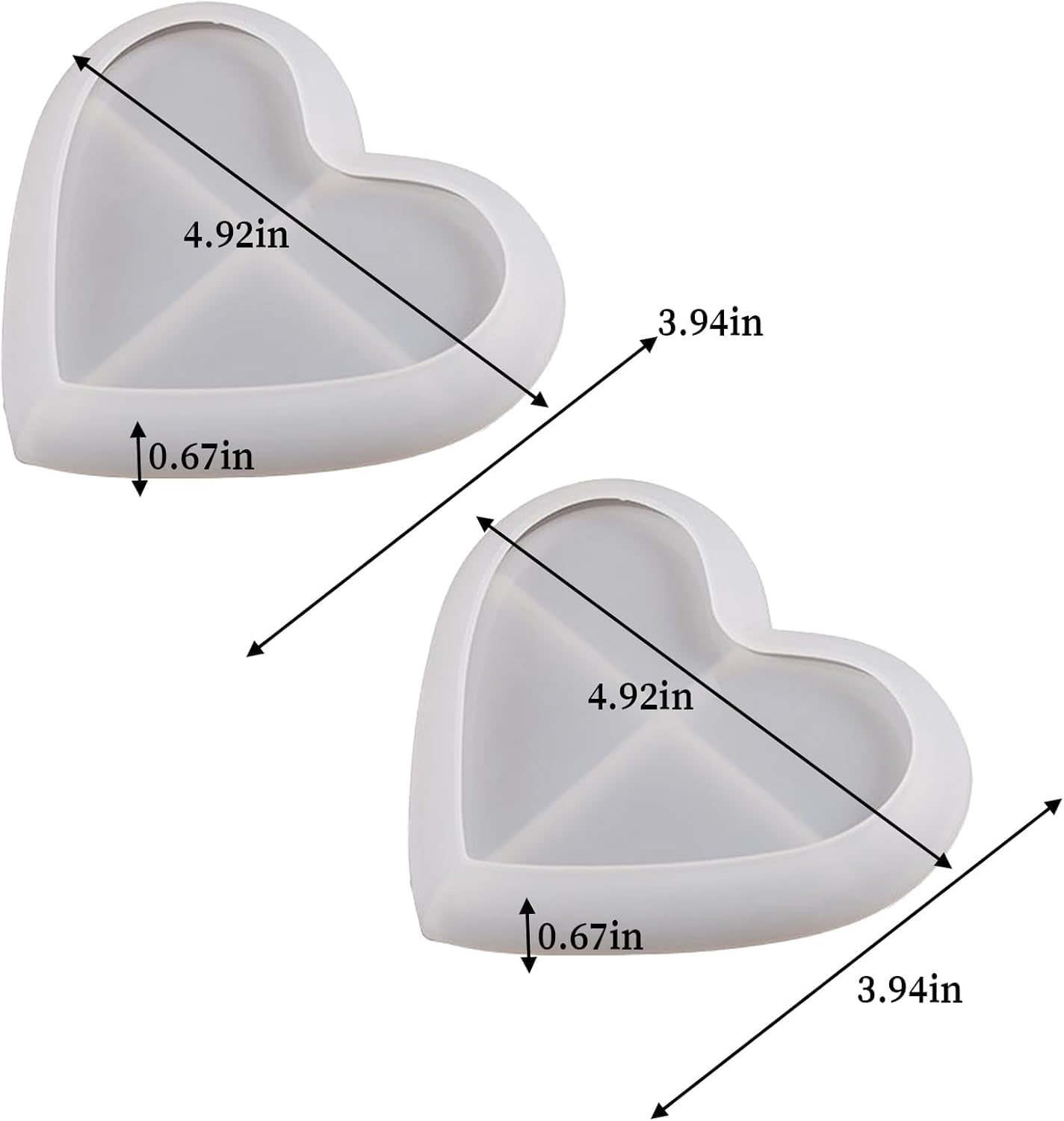 Heart Shape Trinket Tray Silicone Mold | ARM561
