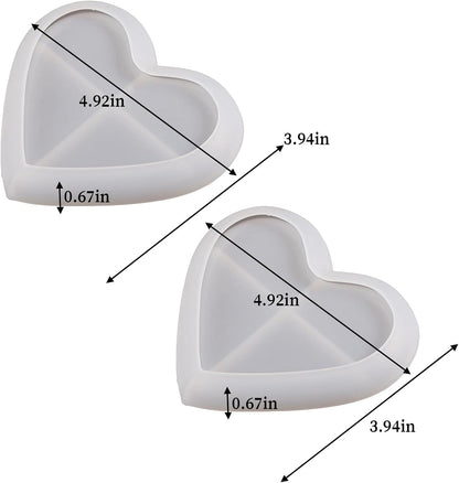Heart Shape Trinket Tray Silicone Mold | ARM561