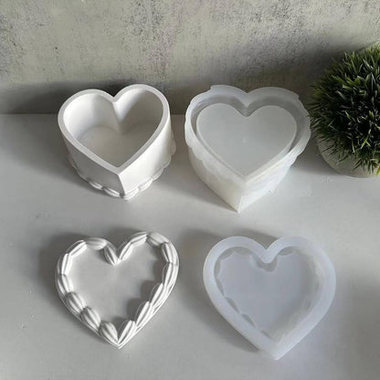 Cake Heart Gift jar Box Silicone Mold | ARM556