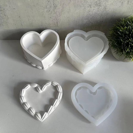 Cake Heart Gift jar Box Silicone Mold | ARM556