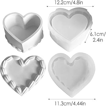 Cake Heart Gift jar Box Silicone Mold | ARM556