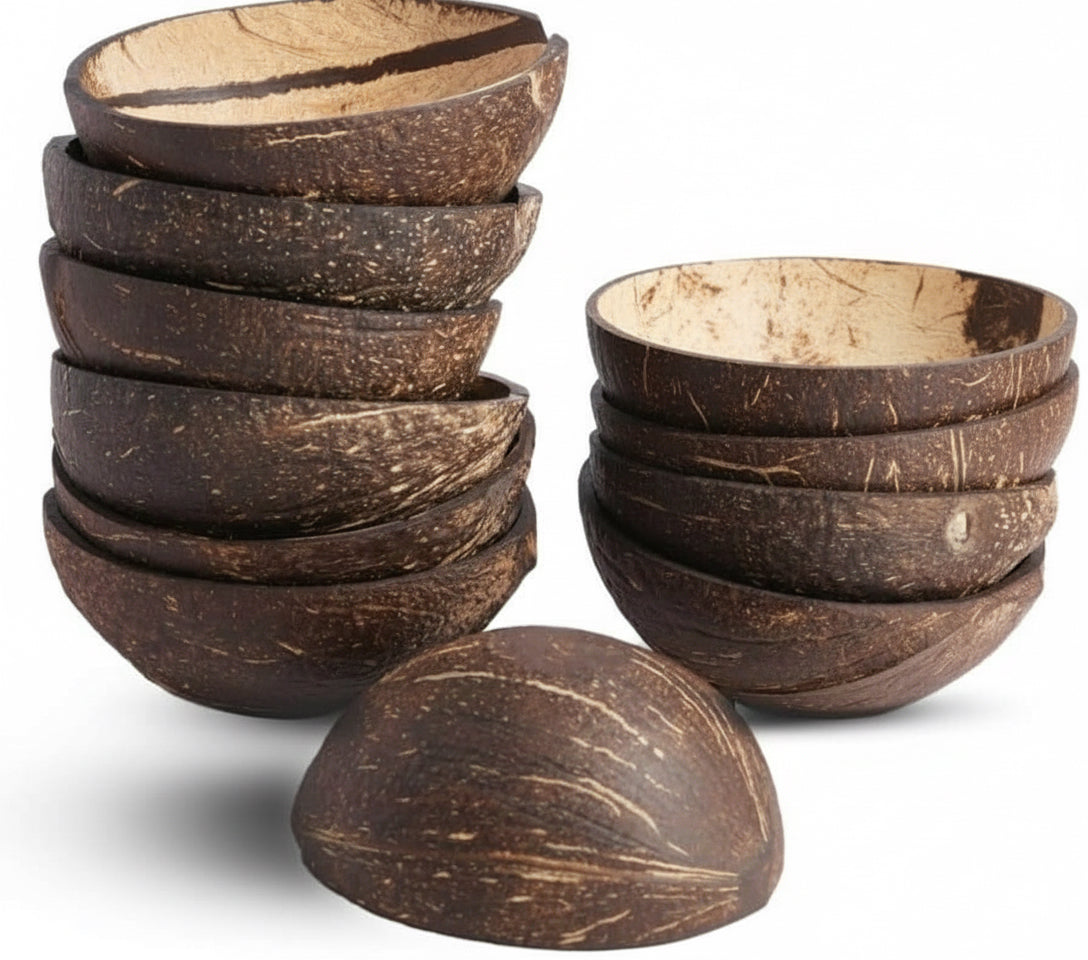 Coconut Shell Bowl Oval  (Pack 10) PM246