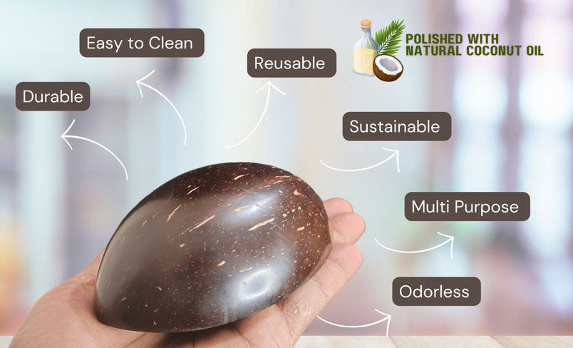 Coconut Shell Bowl Oval  (Pack 10) PM246